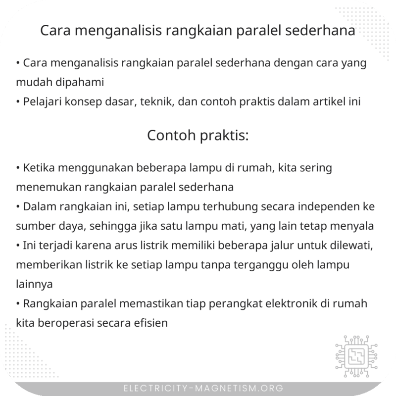Cara Menganalisis Rangkaian Paralel Sederhana