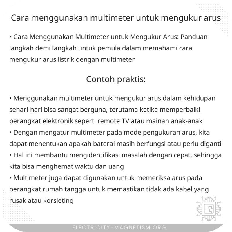 Cara Menggunakan Multimeter untuk Mengukur Arus