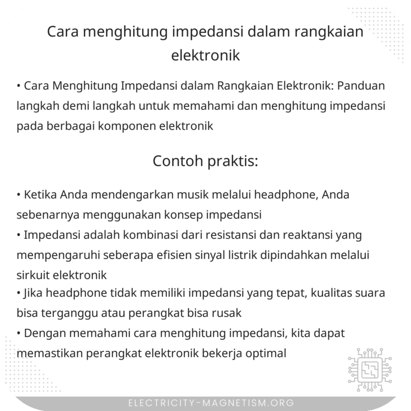 Cara Menghitung Impedansi dalam Rangkaian Elektronik