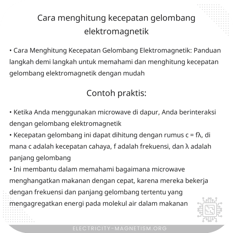 Cara Menghitung Kecepatan Gelombang Elektromagnetik