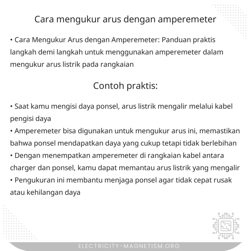 Cara Mengukur Arus dengan Amperemeter
