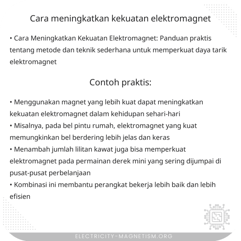 Cara Meningkatkan Kekuatan Elektromagnet