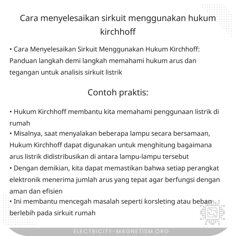 Cara Menyelesaikan Sirkuit Menggunakan Hukum Kirchhoff