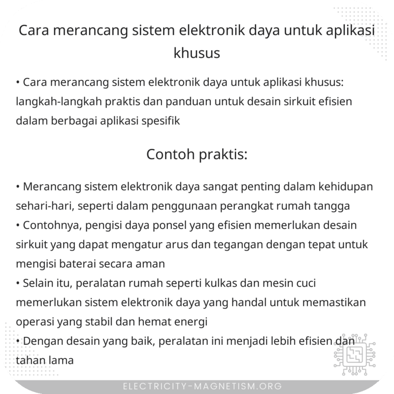 Cara Merancang Sistem Elektronik Daya untuk Aplikasi Khusus