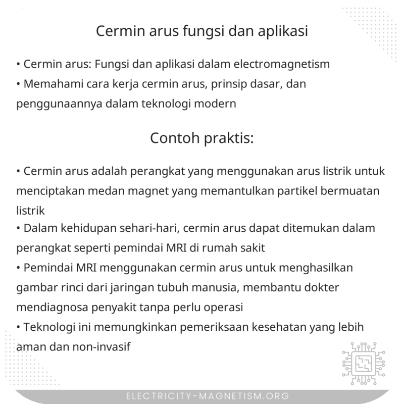 Cermin Arus | Fungsi dan Aplikasi
