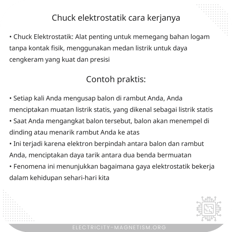 Chuck Elektrostatik | Cara Kerjanya