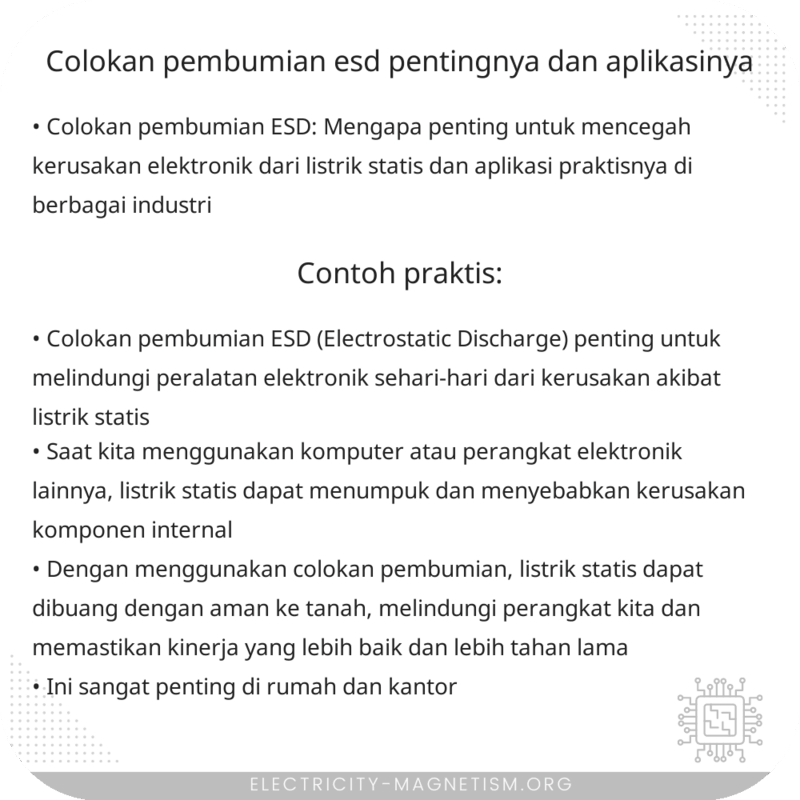 Colokan Pembumian ESD | Pentingnya dan Aplikasinya