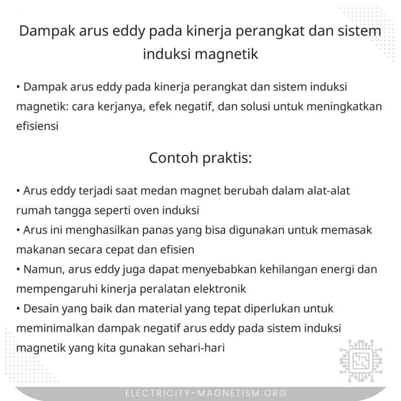 Dampak Arus Eddy pada Kinerja Perangkat dan Sistem Induksi Magnetik