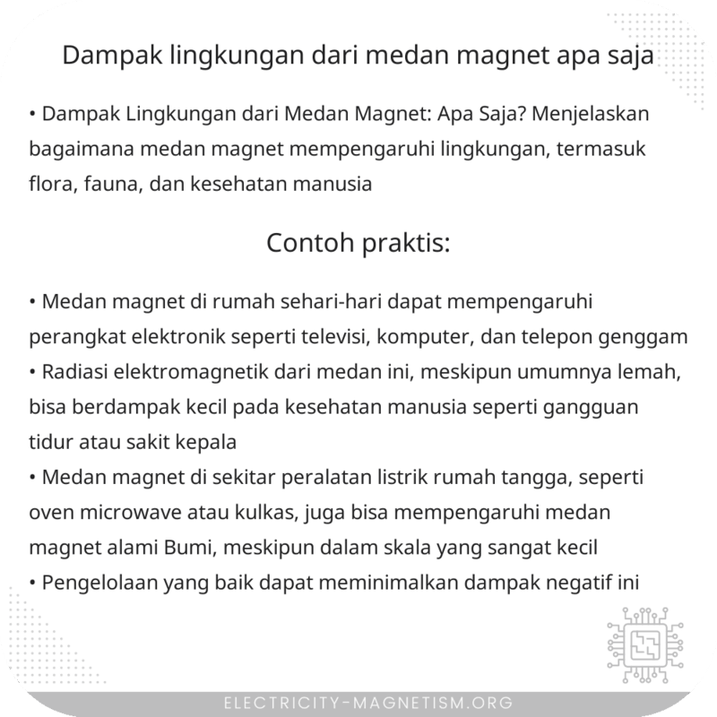 Dampak Lingkungan dari Medan Magnet: Apa Saja?