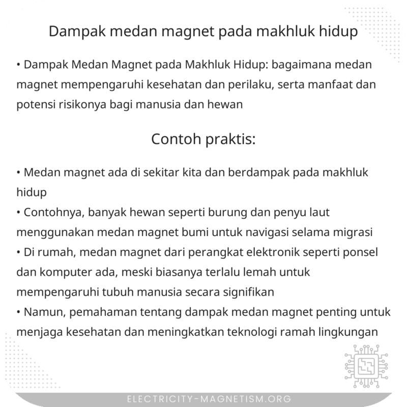Dampak Medan Magnet pada Makhluk Hidup