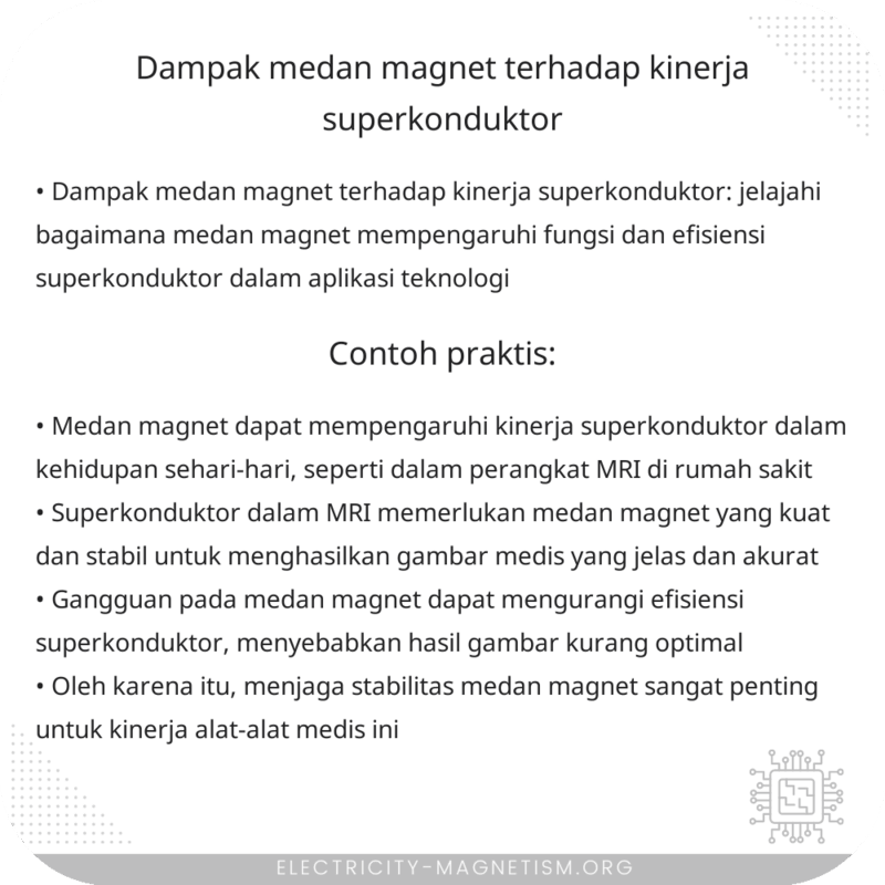 Dampak Medan Magnet Terhadap Kinerja Superkonduktor