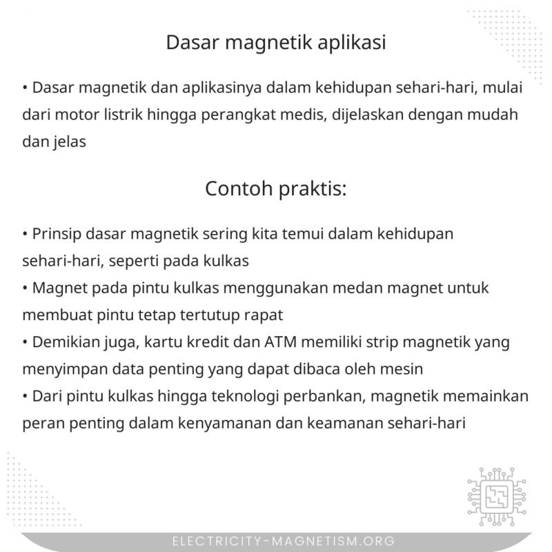 Dasar Magnetik | Aplikasi