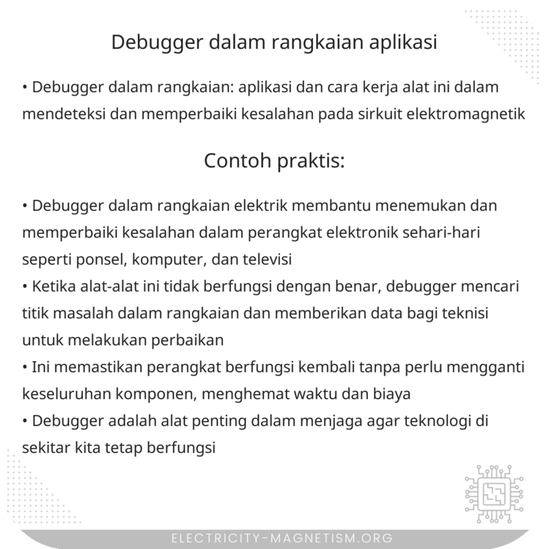 Debugger Dalam Rangkaian | Aplikasi