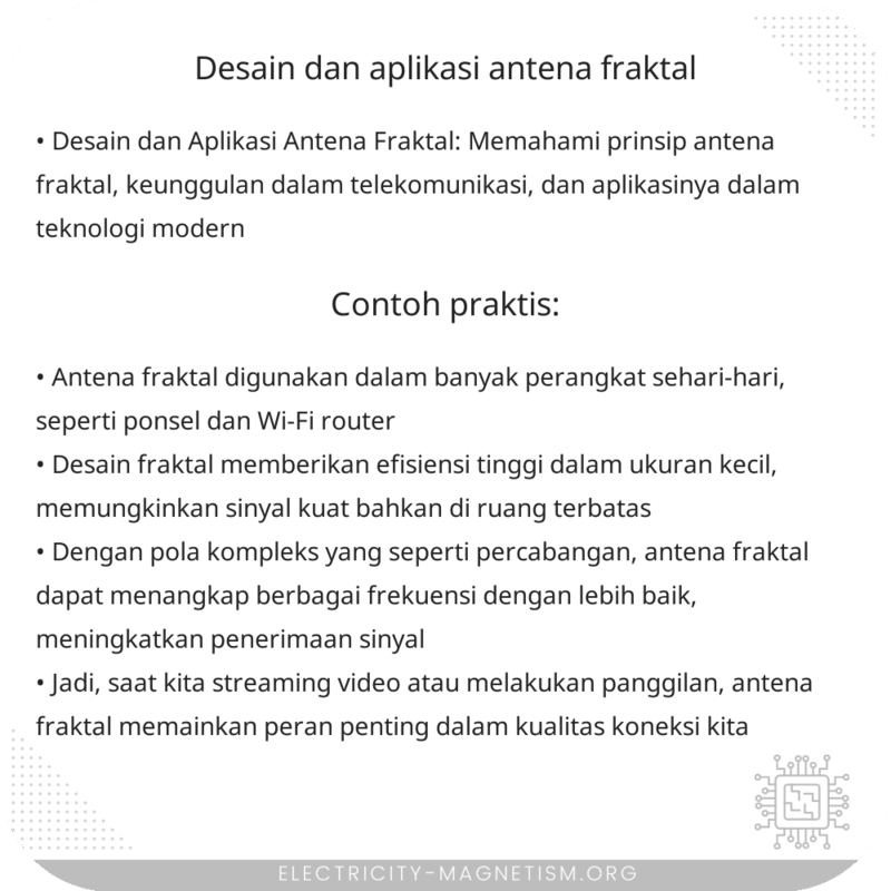 Desain dan Aplikasi Antena Fraktal