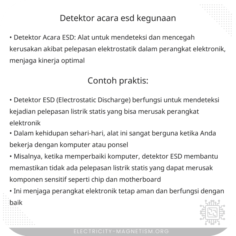 Detektor Acara ESD | Kegunaan