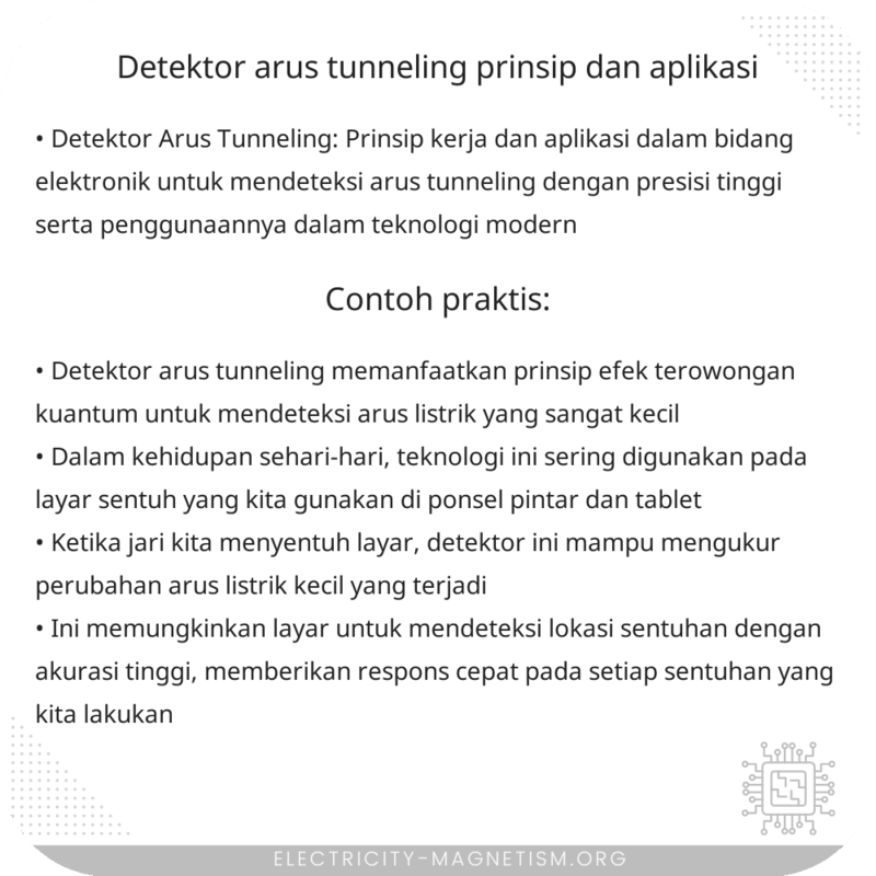 Detektor Arus Tunneling | Prinsip dan Aplikasi
