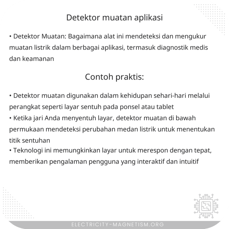 Detektor Muatan | Aplikasi