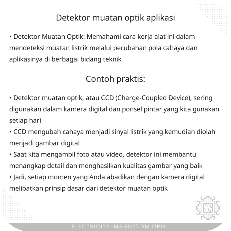 Detektor Muatan Optik | Aplikasi