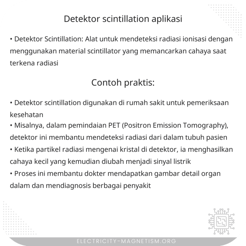 Detektor Scintillation | Aplikasi