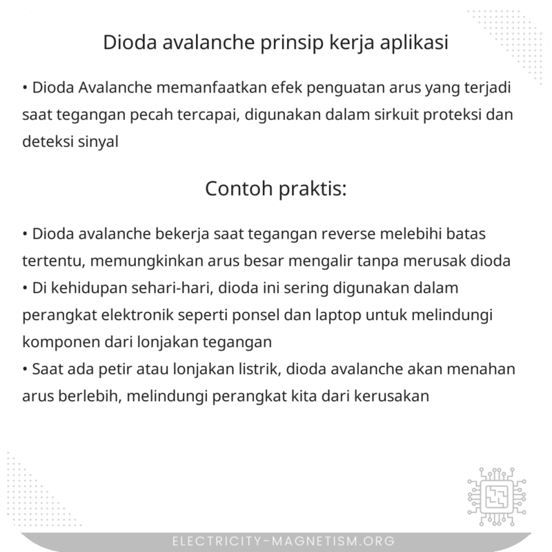 Dioda Avalanche | Prinsip Kerja & Aplikasi
