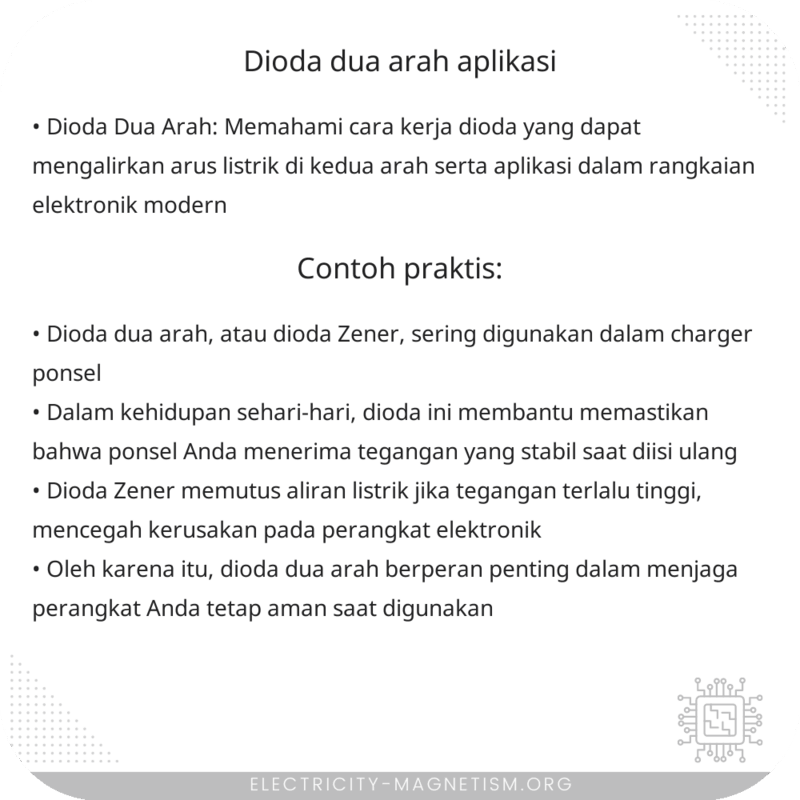 Dioda Dua Arah | Aplikasi