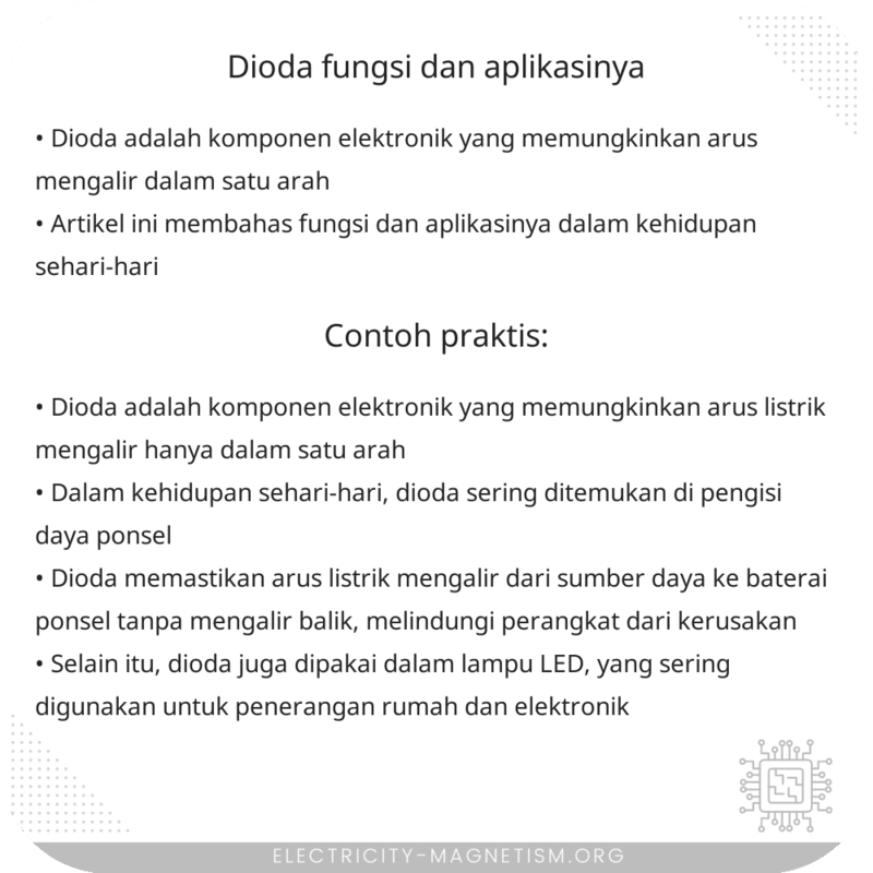 Dioda | Fungsi dan Aplikasinya