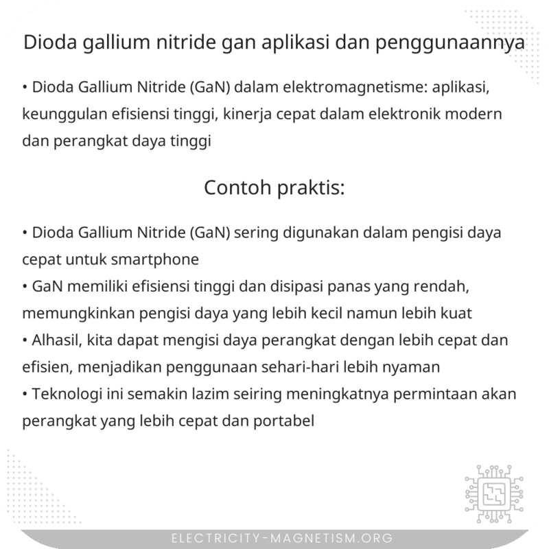 Dioda Gallium Nitride (GaN) | Aplikasi dan Penggunaannya