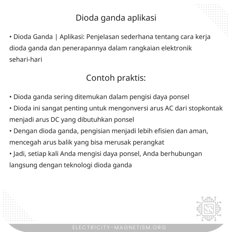 Dioda Ganda | Aplikasi
