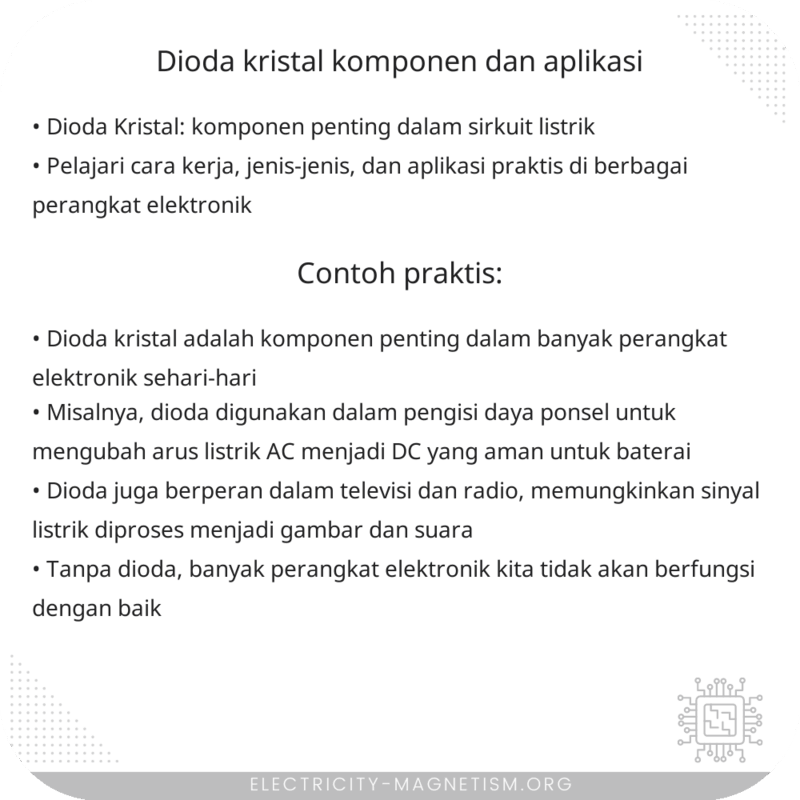 Dioda Kristal | Komponen dan Aplikasi