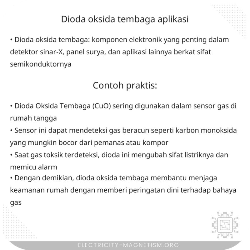 Dioda Oksida Tembaga | Aplikasi