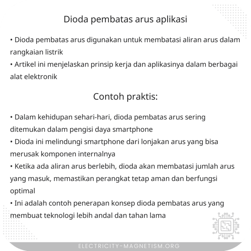 Dioda Pembatas Arus | Aplikasi