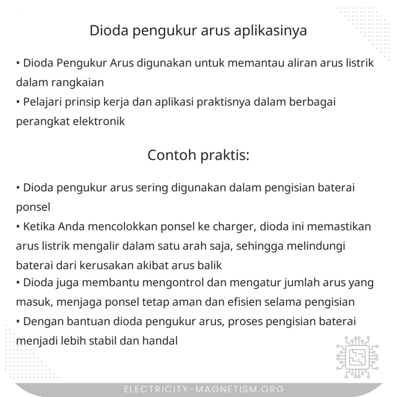Dioda Pengukur Arus | Aplikasinya