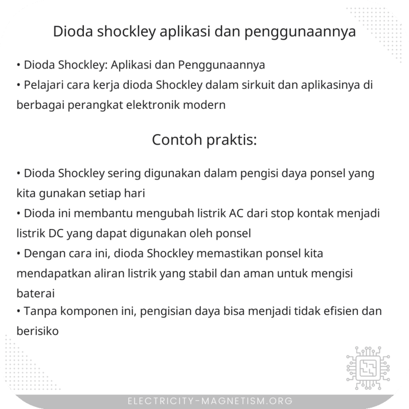 Dioda Shockley | Aplikasi dan Penggunaannya