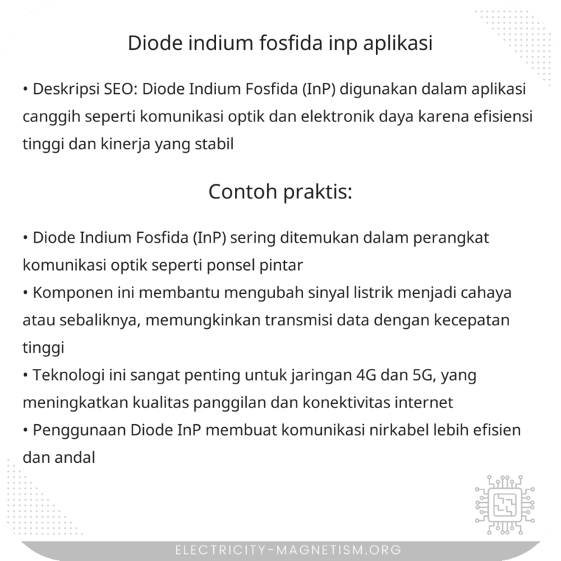 Diode Indium Fosfida (InP) | Aplikasi