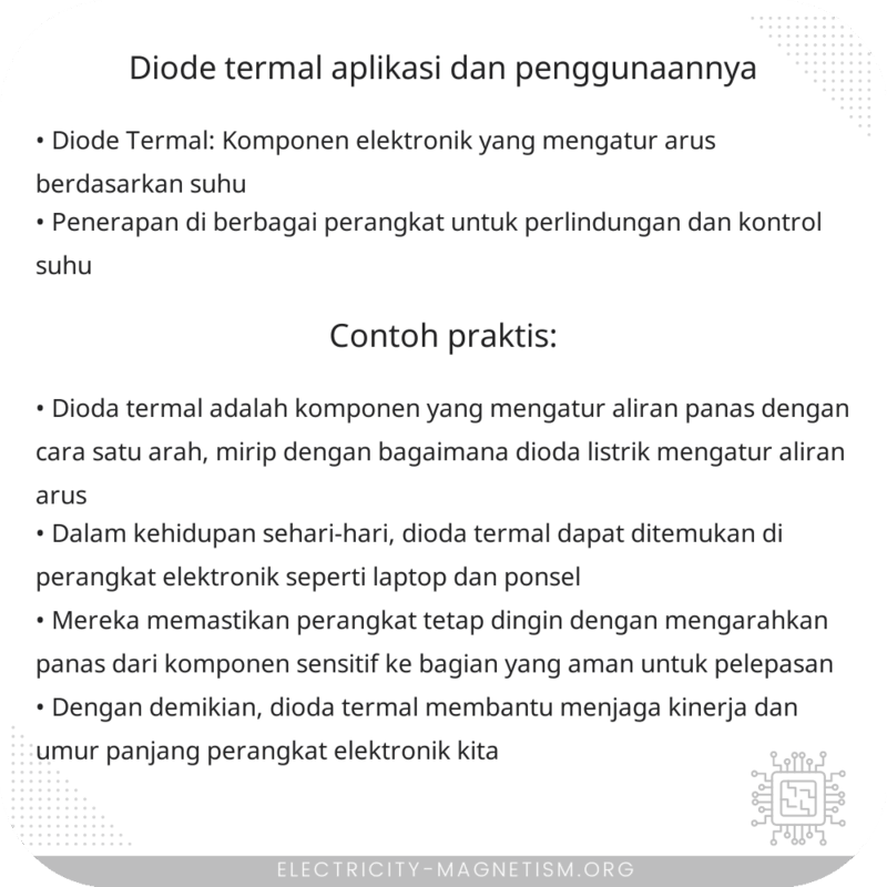 Diode Termal | Aplikasi dan Penggunaannya