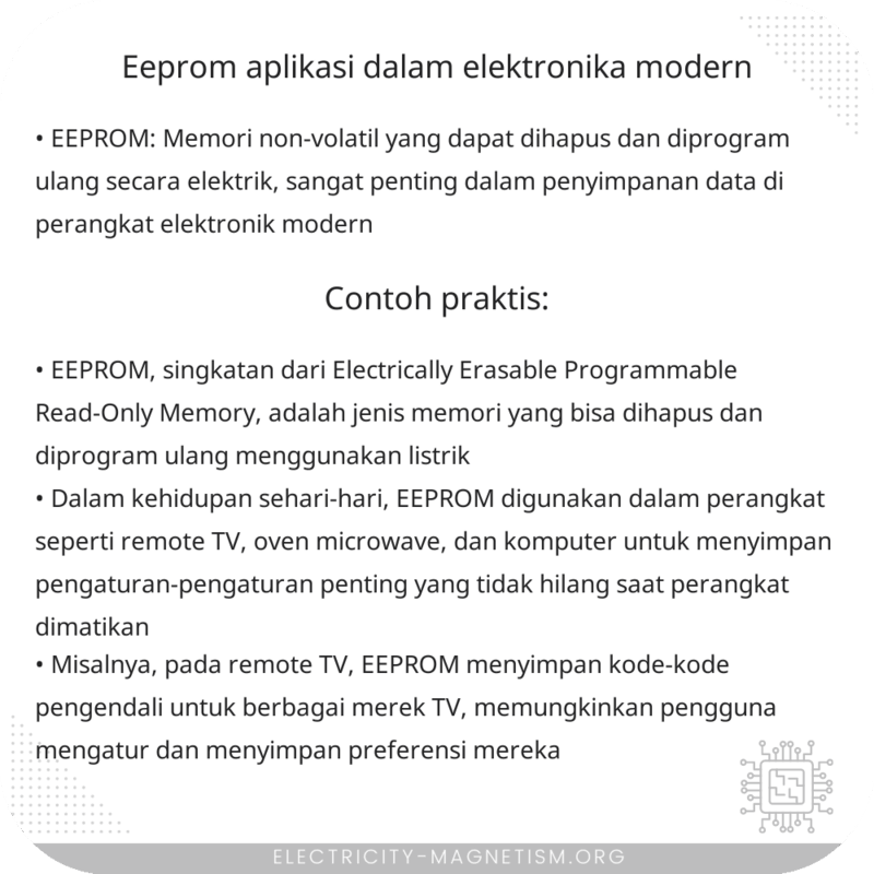 EEPROM | Aplikasi dalam Elektronika Modern
