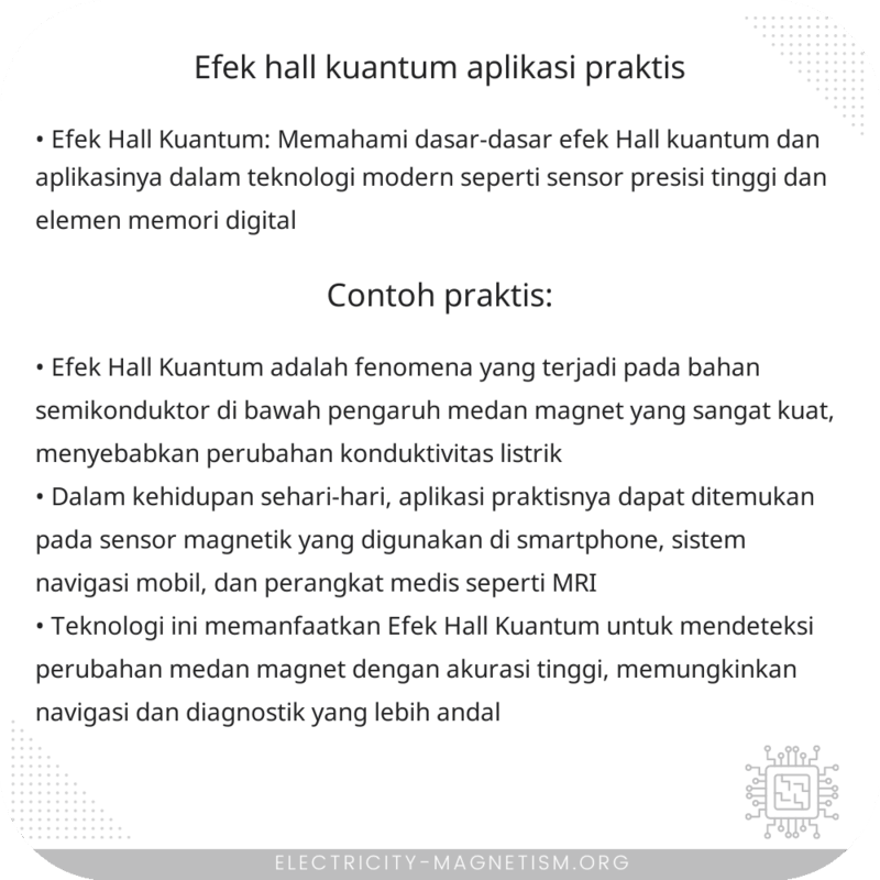 Efek Hall Kuantum | Aplikasi Praktis