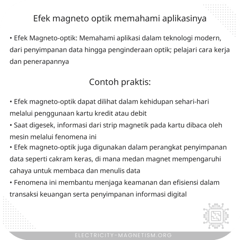 Efek Magneto-optik | Memahami Aplikasinya