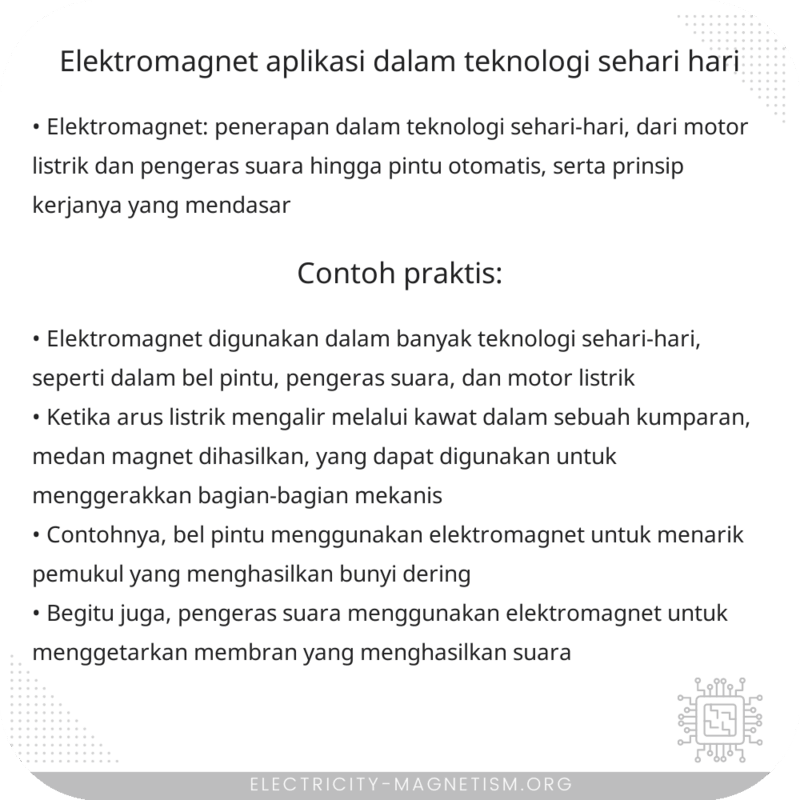 Elektromagnet | Aplikasi dalam Teknologi Sehari-hari