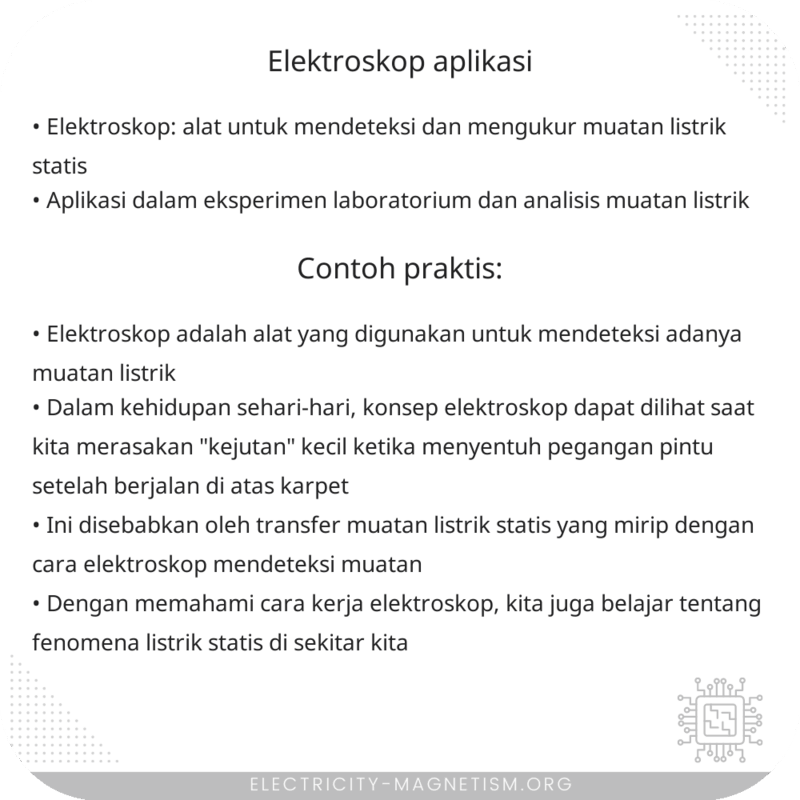 Elektroskop | Aplikasi