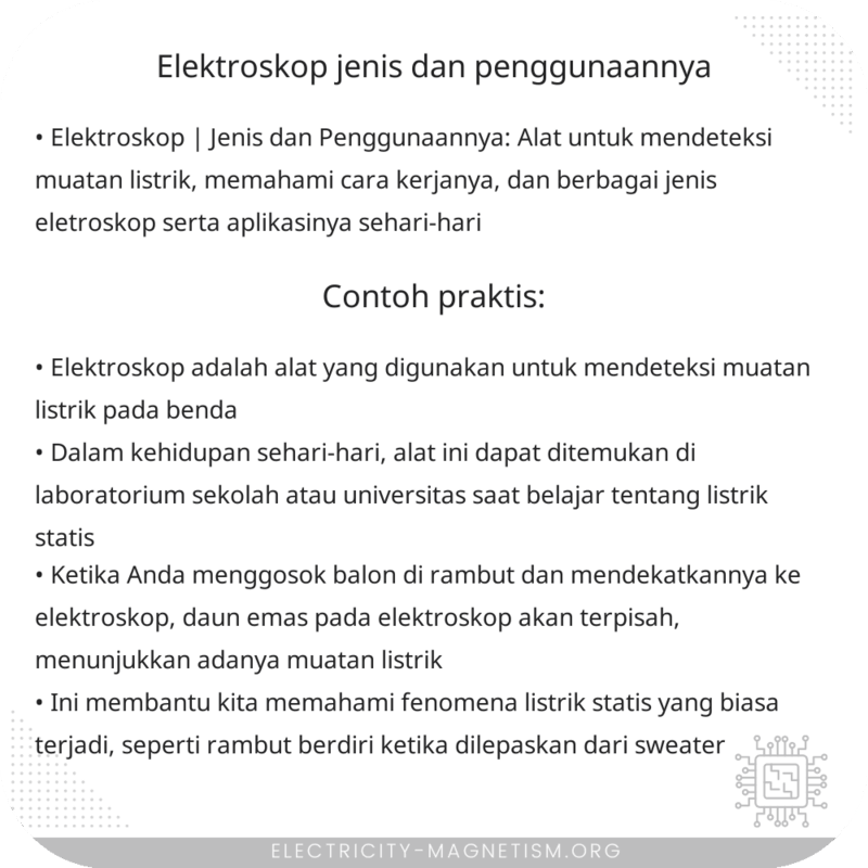 Elektroskop | Jenis dan Penggunaannya