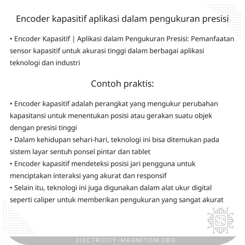 Encoder Kapasitif | Aplikasi dalam Pengukuran Presisi
