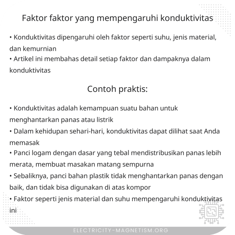 Faktor-Faktor yang Mempengaruhi Konduktivitas