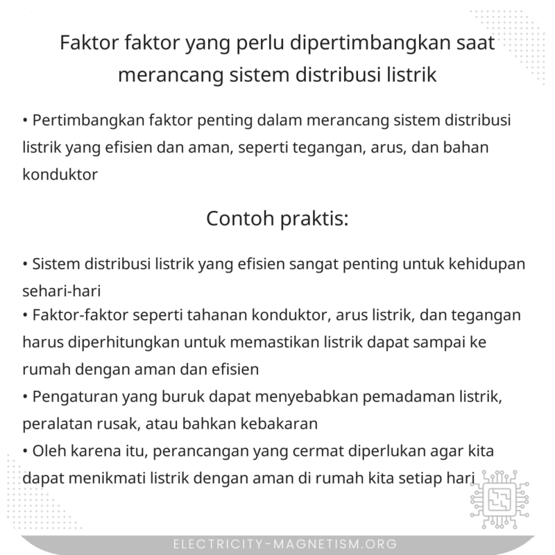 Faktor-Faktor yang Perlu Dipertimbangkan saat Merancang Sistem Distribusi Listrik
