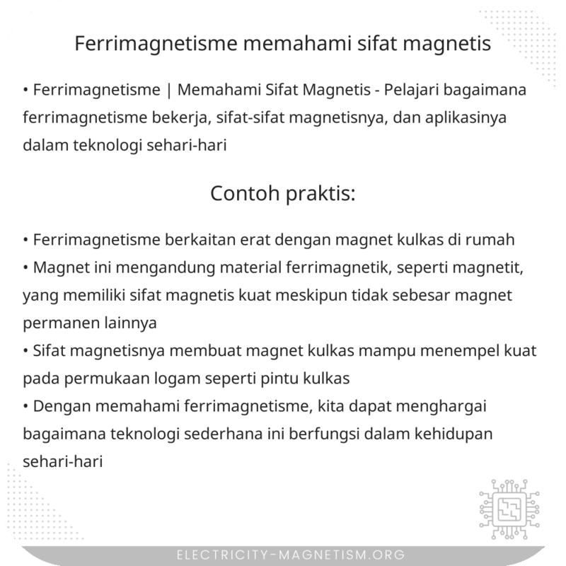 Ferrimagnetisme | Memahami Sifat Magnetis