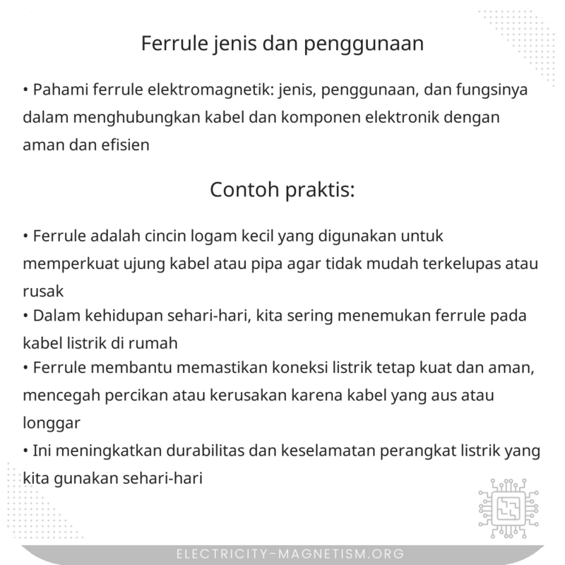 Ferrule | Jenis dan Penggunaan