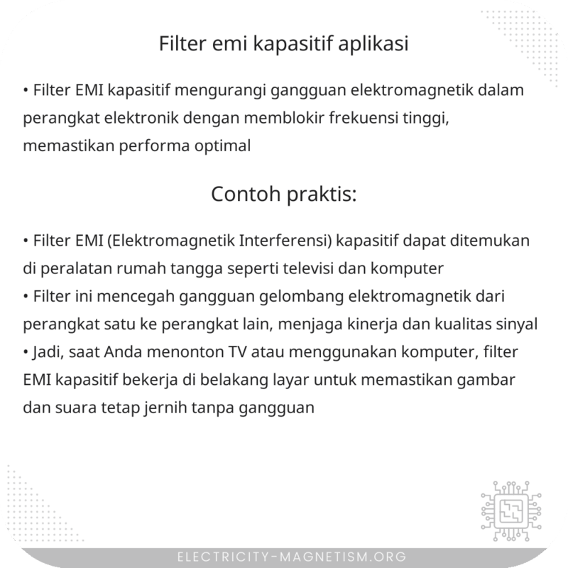 Filter EMI Kapasitif | Aplikasi