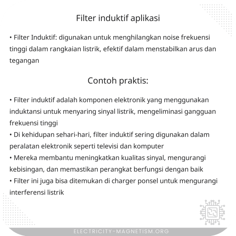 Filter Induktif | Aplikasi