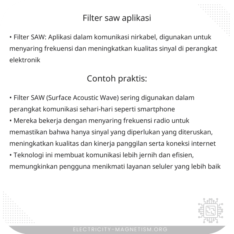 Filter SAW | Aplikasi
