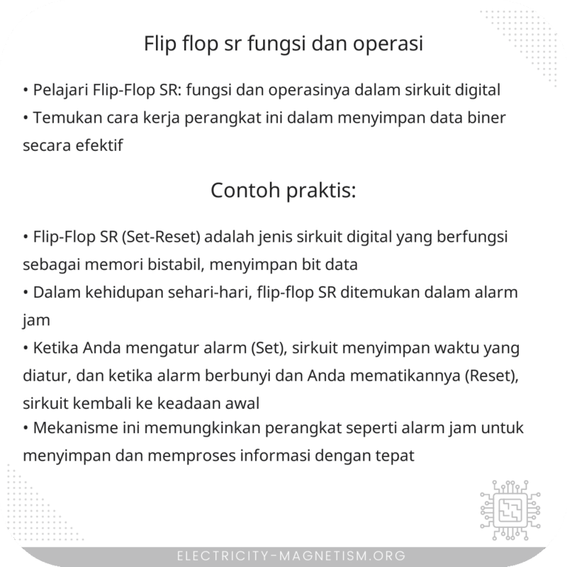 Flip-Flop SR | Fungsi dan Operasi